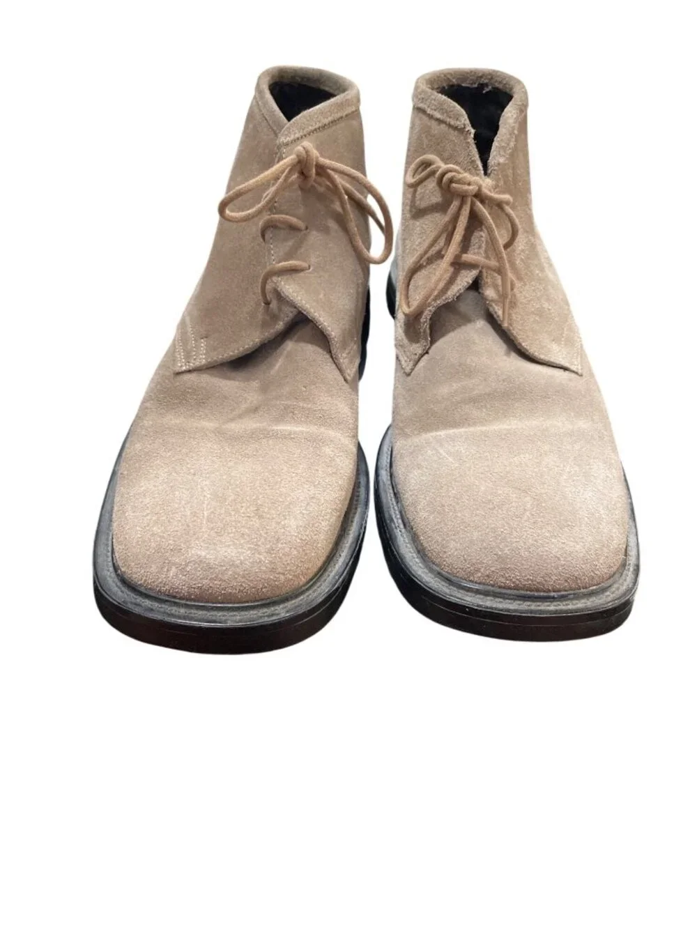 BachRach Mens beige leather suede chukka ankle boots sz 8.5 SKU 10-476
